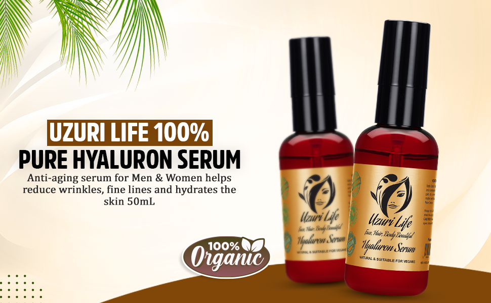 Organic Hyaluron Serum - Hydrating, Vegan, Anti-Aging/wrinkles, Unisex 50ml