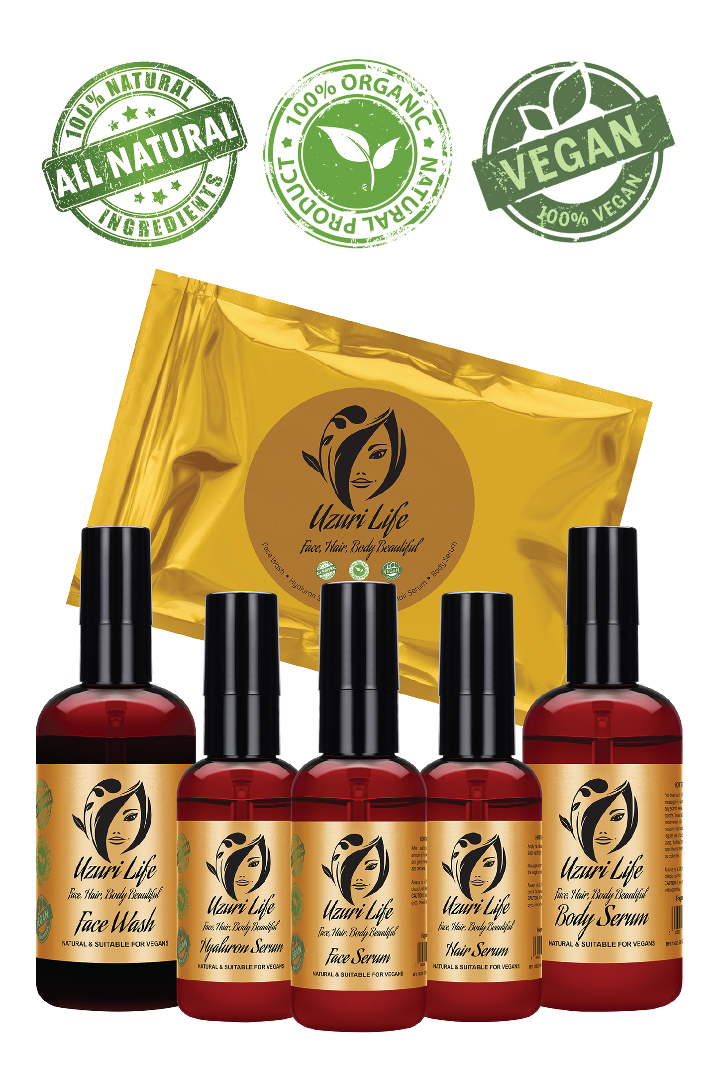 Organic Life Face Serum - Hydrating, Brightening, Anti-Aging Skincare Solution