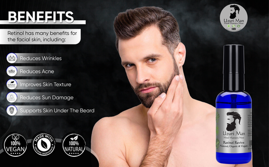 Men's Organic Retinol Revive Serum - Hydrating, Vegan, Anti-Aging/wrinkles 50ml