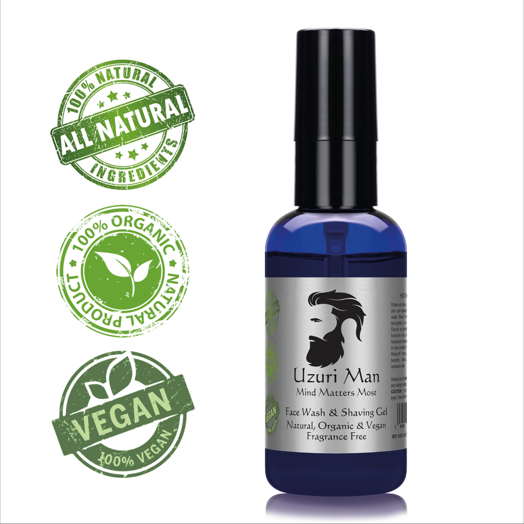 Charcoal Face Wash & Shaving Gel - Activated, Detox, Acne Control, Hydrating