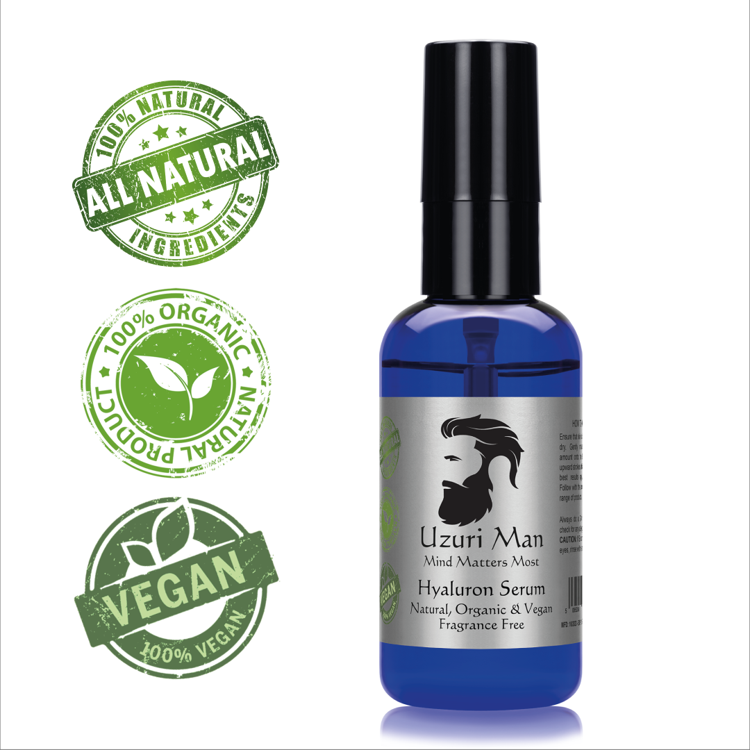 Uzuri Man Hyaluron Serum - Hydrating, Anti-Aging, Vegan Skincare for Men
