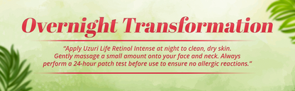Uzuri Life Retinol Intense Serum - Anti-Wrinkle, Hydrating, Vegan, All Skin Types