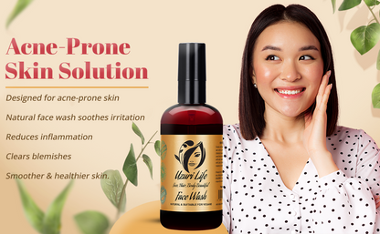 Charcoal Face Wash - Activated Detox, Anti-Aging & Acne Treatment