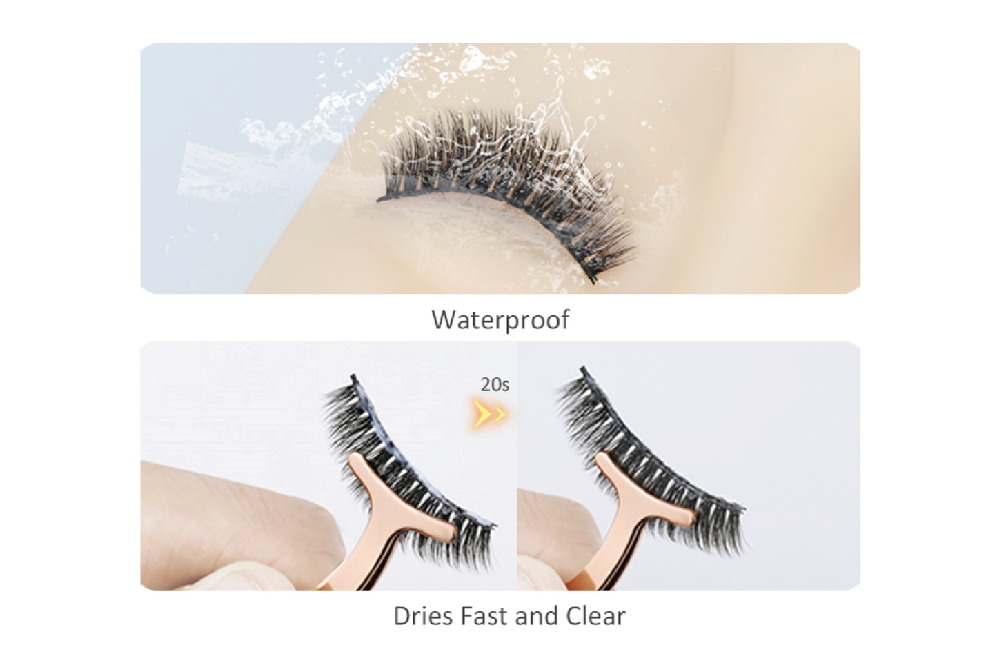 Uzuri Life Super Strong Eyelash Glue - Waterproof, Latex-Free, Clear Adhesive